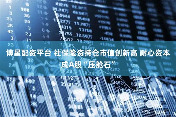 博星配资平台 社保险资持仓市值创新高 耐心资本成A股“压舱石”